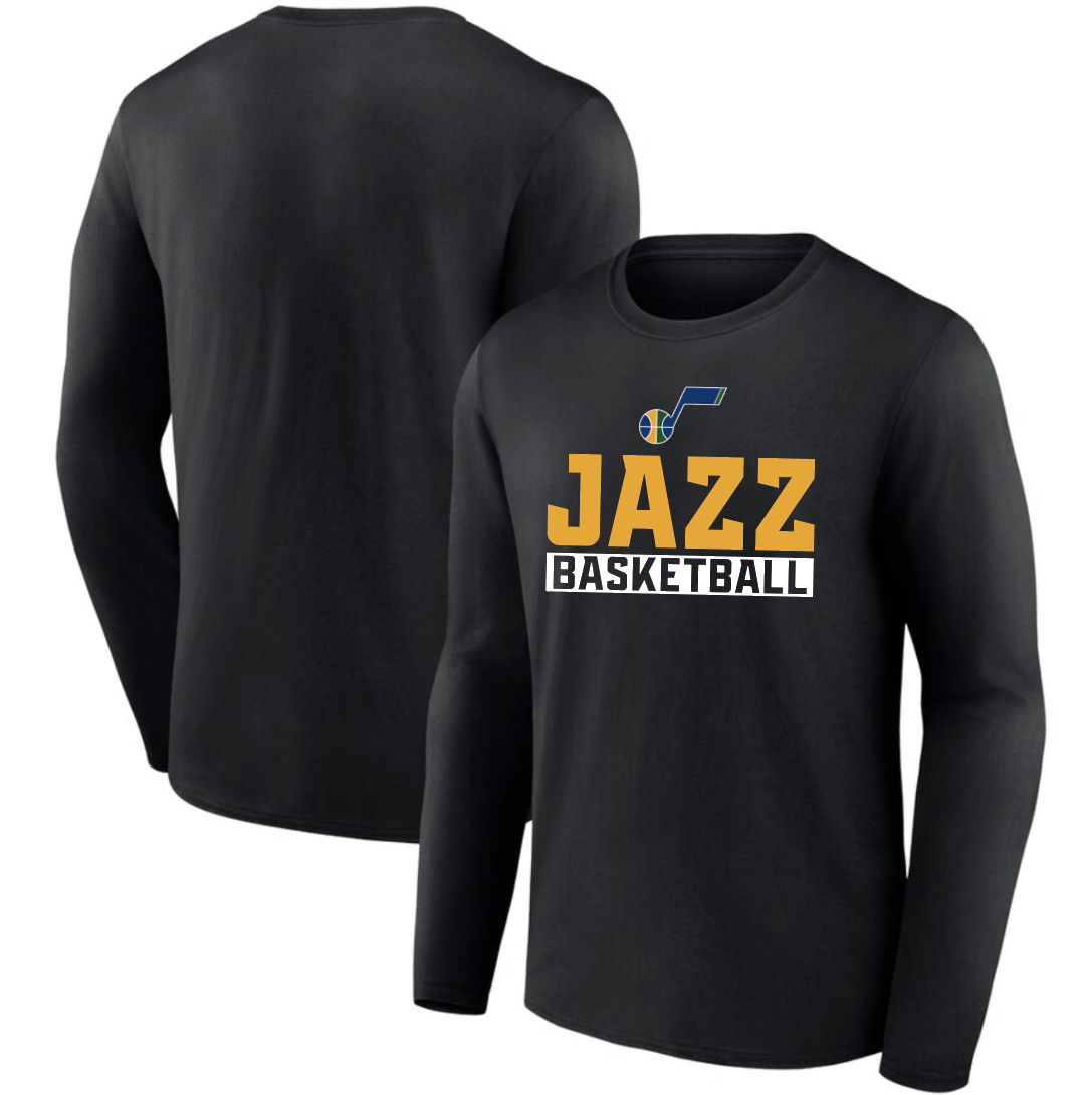 Men's Utah Jazz Black Let's Go Long Sleeve T-Shirt Men's Utah Jazz Black Let's Go Long Sleeve T-Shirt